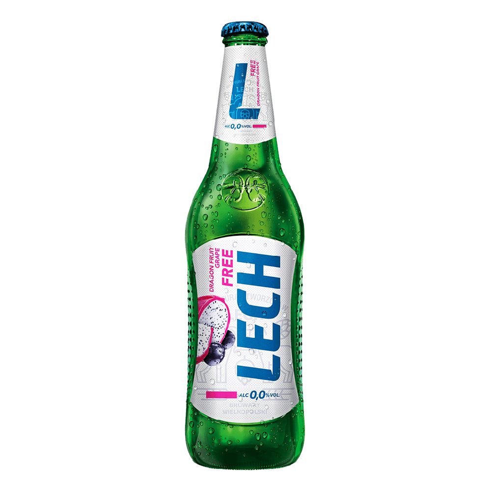 Piwo Lech Free Smoczy Owoc i Winogrono 0% 500 ml