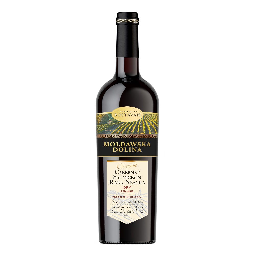 Wino Mołdawska Dolina Cabernet Sauvignon & Rara Neagra 13% czerwone wytrawne 750 ml