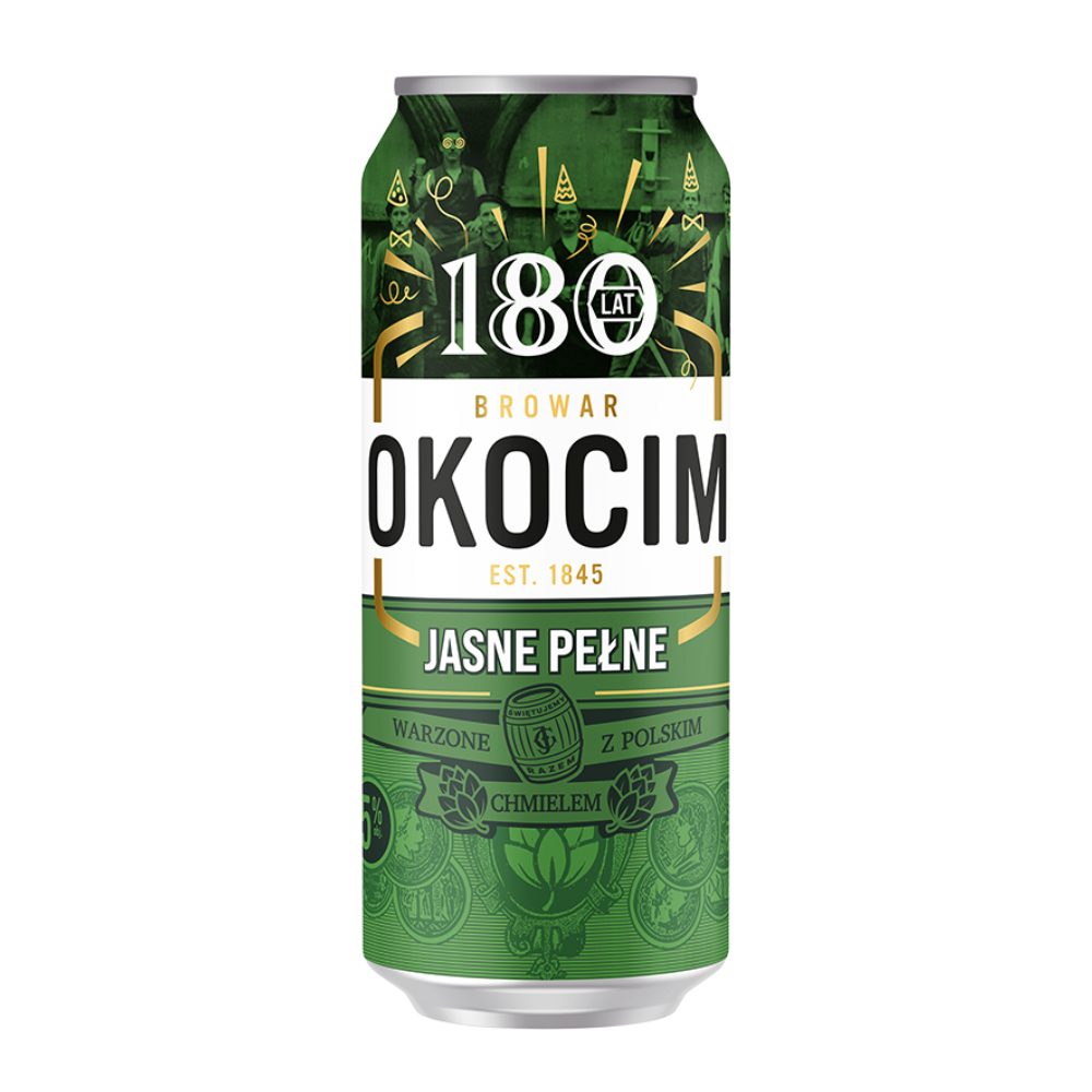 Piwo Okocim Jasne Pełne 5% 500 ml Puszka